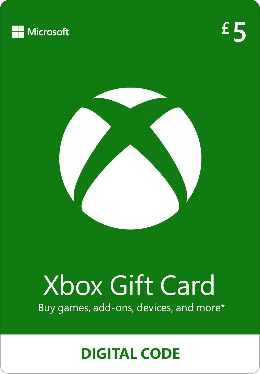 Xbox Gift Card 5 pounds