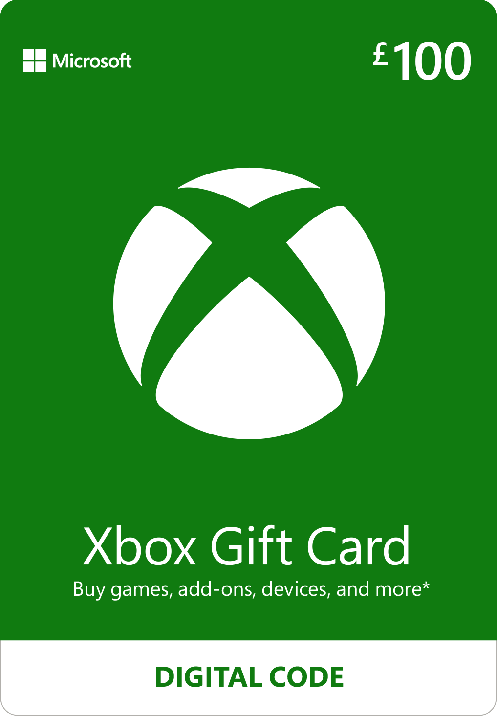 Xbox Gift Card 100 pounds